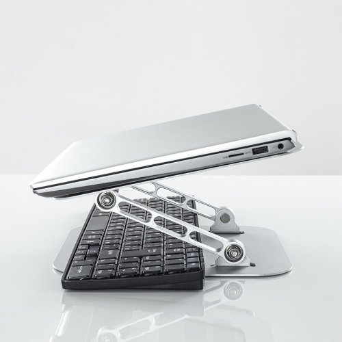 ノートパソコンスタンド（角度・高さ無段階調整タイプ・折りたたみ可能・スチール製・マグネット製品対応）PDA-STN78S