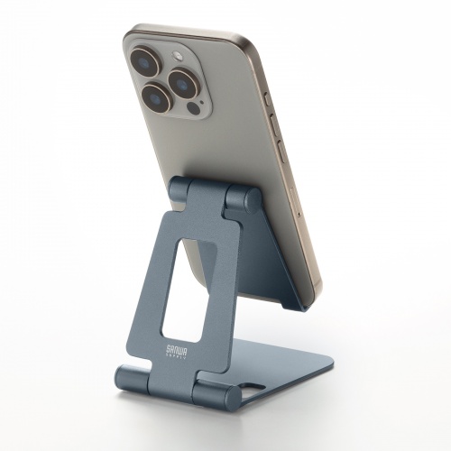 スマホスタンド（折りたたみ式・アルミ製・無段階・角度調整・2関節・スマートフォンスタンド）