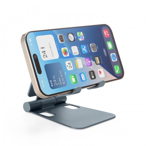 スマホスタンド（折りたたみ式・アルミ製・無段階・角度調整・2関節・スマートフォンスタンド）