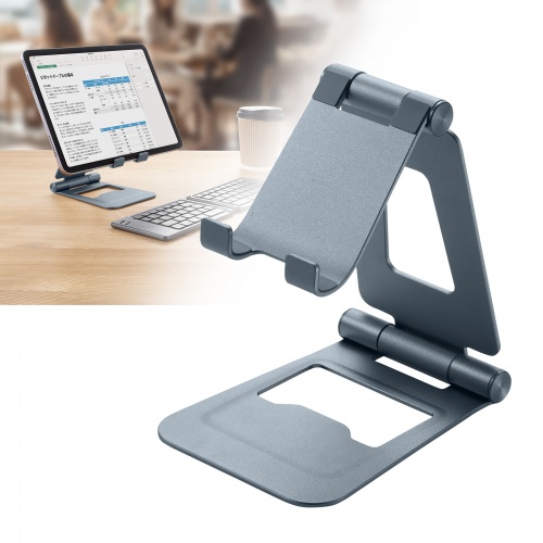 タブレットスタンド（折りたたみ式・ アルミ製・無段階・角度調整・2関節・iPad・Switch）