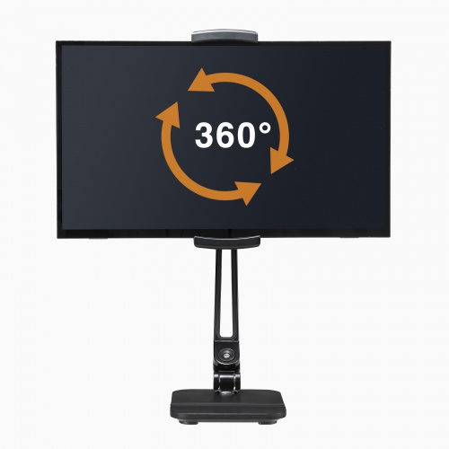 モバイルモニタースタンド 据え置き 17.3インチ 16インチ 15.8インチ 15.6インチ 360°回転 3関節アーム 高さ・角度調整 モバイルディスプレイ iPad タブレット
