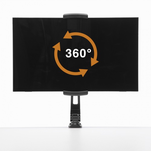 モバイルモニタースタンド（クランプ・17.3インチ・16インチ・15.8インチ・15.6インチ・360°回転・3関節アーム・高さ/角度調整・モバイルディスプレイ・iPad・タブレット）