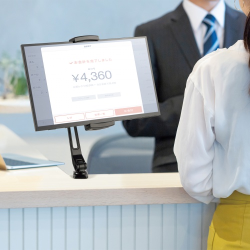 モバイルモニタースタンド（クランプ・17.3インチ・16インチ・15.8インチ・15.6インチ・360°回転・3関節アーム・高さ/角度調整・モバイルディスプレイ・iPad・タブレット）