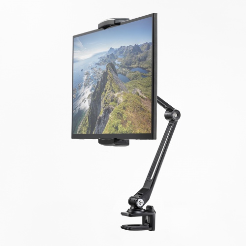 モバイルモニタースタンド（クランプ・17.3インチ・16インチ・15.8インチ・15.6インチ・360°回転・3関節アーム・高さ/角度調整・モバイルディスプレイ・iPad・タブレット）