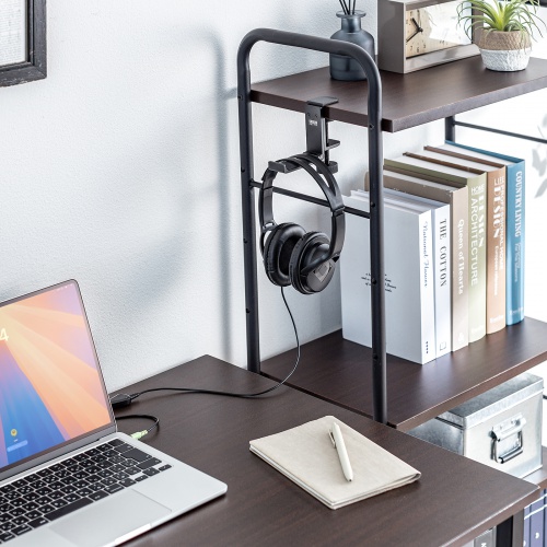 折りたたみ式バッグハンガー（クランプ固定・金属製ハンガー・ヘッドホンホルダー・ヘッドホンスタンド・ヘッドホンフック・机・PCデスク）