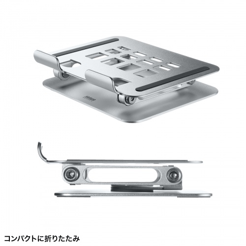 タブレットスタンド（アルミ製・360度回転・アーム式・折りたたみ・放熱・姿勢改善・リビング学習・傾斜台・腰痛/猫背解消・レジ）