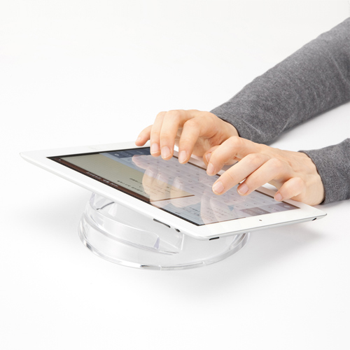 アクリルカバー付き TQタブレット ホワイト スタンド型 アンドロイドタブレット アクリルカバー付き TQタブレット ホワイト スタンド型