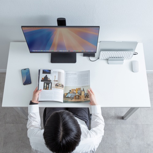 ノートパソコンスタンド（アルミ・縦置き・2台用・シルバー・タブレット・ペンタブレット）