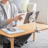 タブレットアームスタンド（クランプ固定・2関節・無段階・角度調整・12.9インチ・360度回転・病院・ナースカート・店舗・ホワイト）