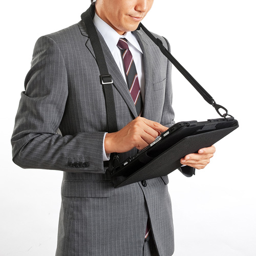 タブレットPCケース（ショルダーベルト付・13型・名刺ポケット付）