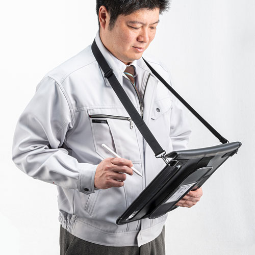 13インチタブレットPCケース（耐衝撃・防塵・防滴タイプ・ショルダーベルト付き）