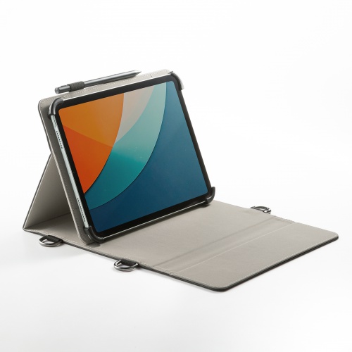 タブレットケース（手帳型・9～11インチ・汎用ケース・ショルダーベルト・ハンドベルト・タッチペン対応・スタンド機能付き）