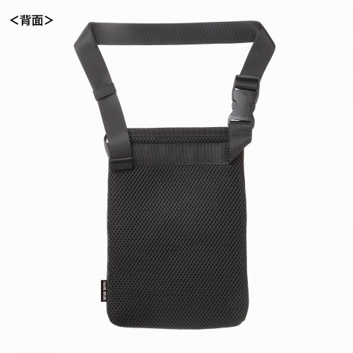 【アウトレット】タブレットケース（腰巻きベルト式・7～8インチ・汎用ケース・iPad miniA17対応・作業用ウエストポーチ・法人・ツールポーチ・ブラック）