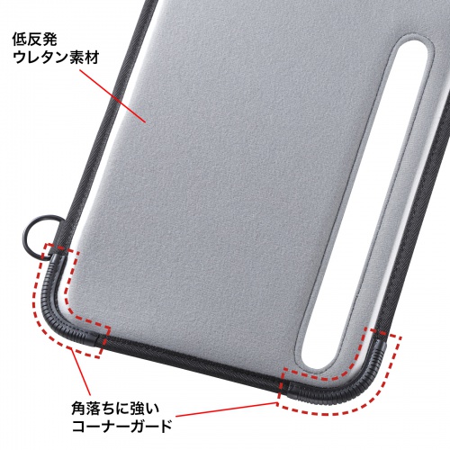 タブレットPCケース（11インチ用・耐衝撃・防塵・防滴タイプ・ハンドベルト・カメラ窓・ショルダーベルト付き） PDA-TAB3N2 サンワサプライ