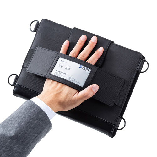 10.1型タブレットPCケース（汎用・ショルダーベルトつき・ハンドベルトつき・背面カメラ対応）