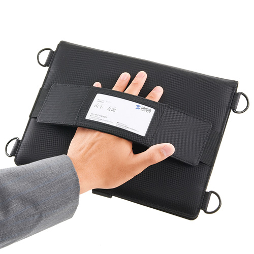 タブレットケース（10.1型まで対応・スタンドタイプ・ショルダーベルト付き・ブラック） PDA-TAB4ST サンワサプライ