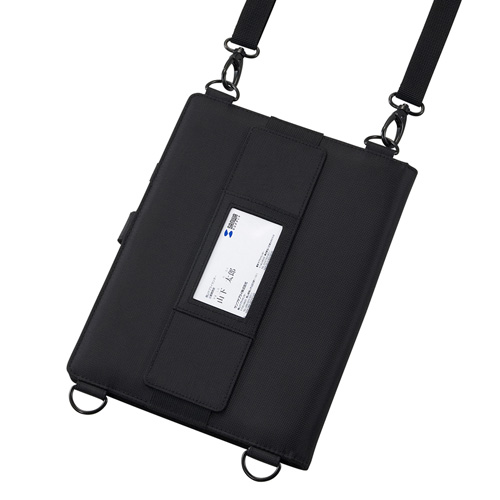 タブレットケース（10.1型まで対応・スタンドタイプ・ショルダーベルト付き・ブラック） PDA-TAB4ST サンワサプライ