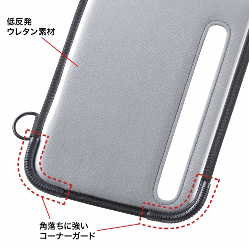 タブレットPCケース（7-8インチ用・耐衝撃・防塵・防滴タイプ・ハンドベルト・カメラ窓・ショルダーベルト付き）PDA-TAB8N2