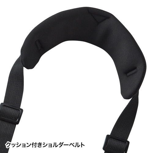 タブレットケース（耐衝撃タイプ・7～8型まで対応・ショルダーベルト付き・ブラック） PDA-TAB9SG サンワサプライ