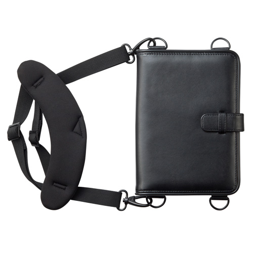 タブレットケース（耐衝撃タイプ・7～8型まで対応・ショルダーベルト付き・ブラック） PDA-TAB9SG サンワサプライ