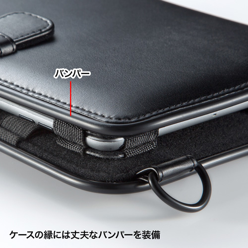 タブレットケース（耐衝撃タイプ・7～8型まで対応・ショルダーベルト付き・ブラック） PDA-TAB9SG サンワサプライ