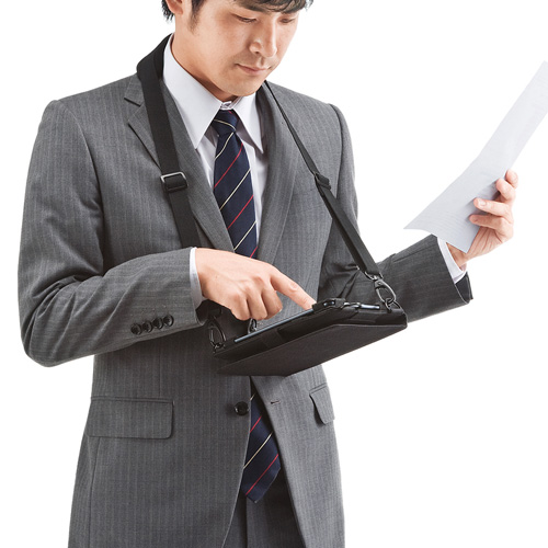 ショルダーベルト付き7～8型タブレットケース iPad mini4・iPad mini3対応