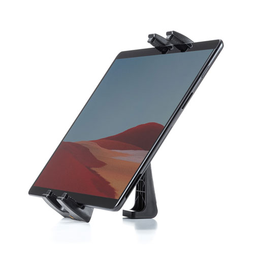 タブレット三脚取り付けホルダー（動画撮影・スタンド・厚さ1.8㎝・ブラック）