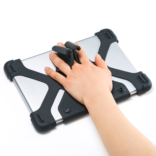 耐衝撃シリコンケース（タブレット・8.9～11.6インチ・ブラック） PDA-TABH4BK サンワサプライ