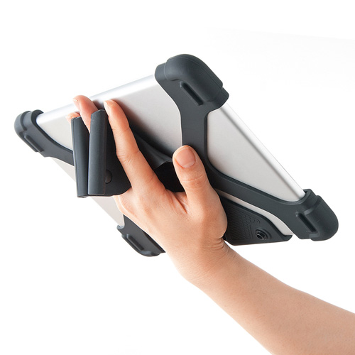 耐衝撃シリコンケース（タブレット・8.9～11.6インチ・ブラック） PDA-TABH4BK サンワサプライ