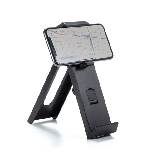 三脚ホルダー(タブレットホルダー・タブレットスタンド・三脚取付・3.5インチ~12.9インチ対応・ブラック)