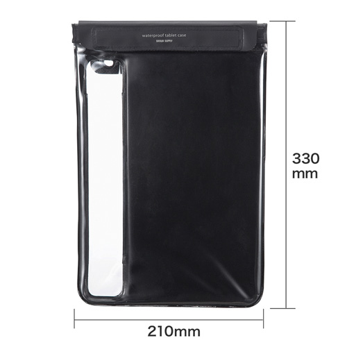 タブレット防水防塵ケース（スタンド・ショルダーベルト付き・10.1型・ブラック）
