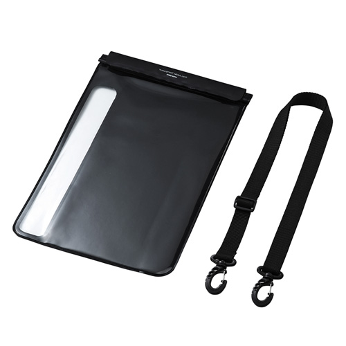 防水防塵タブレットケース（スタンド・ショルダーベルト付き・12.9インチ・ブラック） PDA-TABWPST12 サンワサプライ