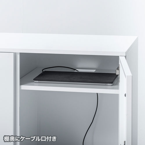 パーソナルロッカー(4人用・コワーキングスペース・ダイヤル錠付き・ホワイト) PLK-TW4W サンワサプライ