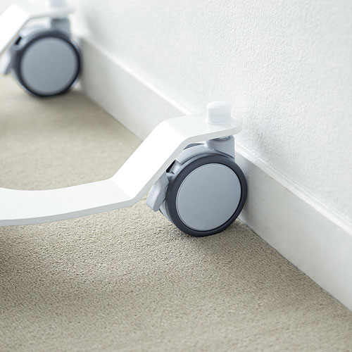 プロジェクター台（昇降可能・キャスターつき・短焦点・壁・ホワイト）