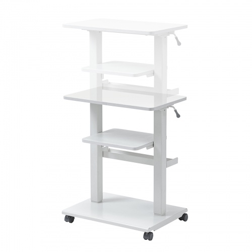 プロジェクター台（キャスター付・高さ調整対応・ガス圧・レバー式・中棚付）PR-18