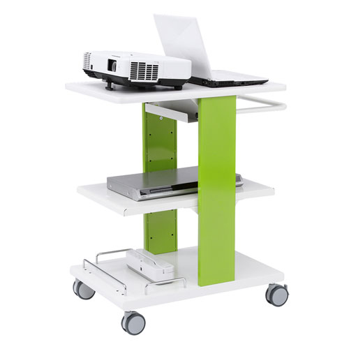 プロジェクターカート(移動可能・中棚高さ可変5段階)