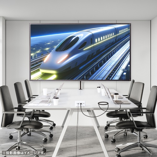 プロジェクター スクリーン（80インチ・クランプ・4K対応・コンパクト・折りたたみ・モバイル・収納バッグ付）