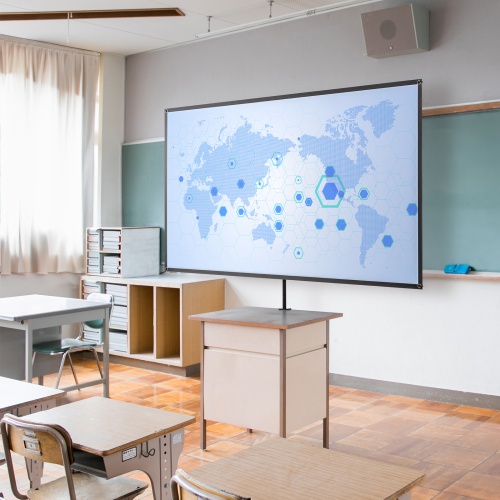 プロジェクター スクリーン（80インチ・クランプ・4K対応・コンパクト・折りたたみ・モバイル・収納バッグ付）