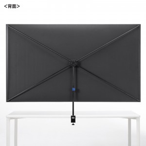 プロジェクター スクリーン（80インチ・クランプ・4K対応・コンパクト・折りたたみ・モバイル・収納バッグ付）