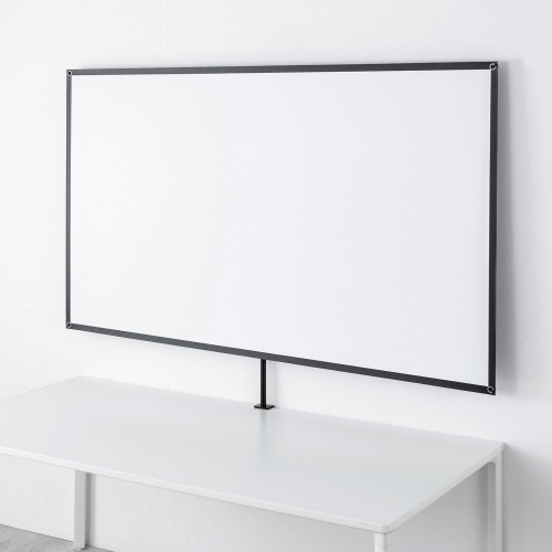 プロジェクター スクリーン（80インチ・クランプ・4K対応・コンパクト・折りたたみ・モバイル・収納バッグ付）