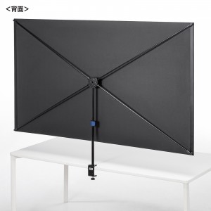 プロジェクター スクリーン（80インチ・クランプ・4K対応・コンパクト・折りたたみ・モバイル・収納バッグ付）