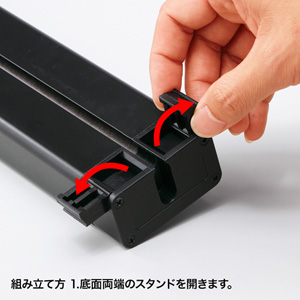 プロジェクタースクリーン 30インチ（自立式・ロール式・机上・収納・モバイル・持ち運び・4：3・おすすめ）PRS-K30K サンワサプライ