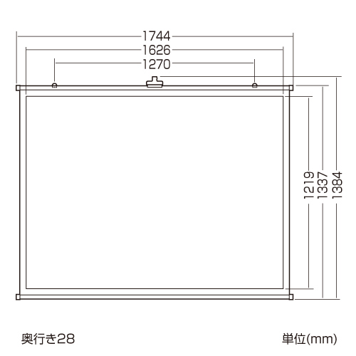 プロジェクタースクリーン 80インチ （壁掛け・巻き上げ・ロール・アスペクト比・4：3・おすすめ）PRS-KB80 サンワサプライ