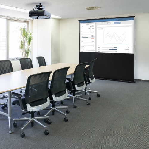 100インチ自立式スクリーン｜16:9・4K対応・持ち運び可【PRS-Y100HD