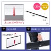 プロジェクタースクリーン（120インチ・16：9・床置き式・ポータブル・収納付・4K・フルHD・大型・会議室・セミナー）