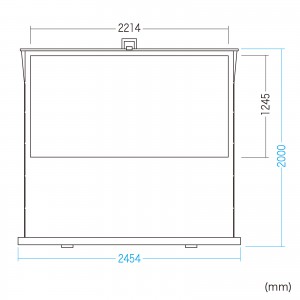 プロジェクタースクリーン（100インチ・自立式・超短焦点対応・床置き・パンタグラフ・16:9）