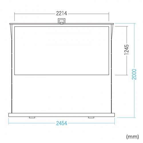 プロジェクタースクリーン（100インチ・自立式・超短焦点対応・床置き・パンタグラフ・16:9）