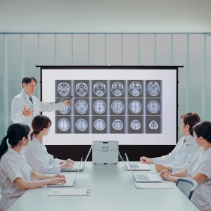 プロジェクタースクリーン（100インチ・自立式・超短焦点対応・床置き・パンタグラフ・16:9）