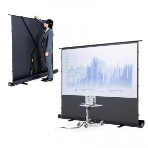 プロジェクタースクリーン（100インチ・自立式・超短焦点対応・床置き・パンタグラフ・16:9）