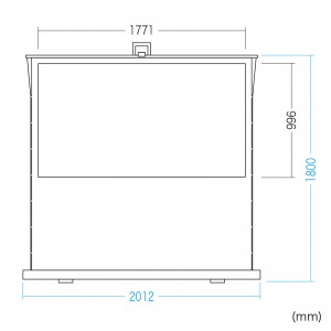 プロジェクタースクリーン（80インチ・自立式・超短焦点対応・床置き・パンタグラフ・16:9）